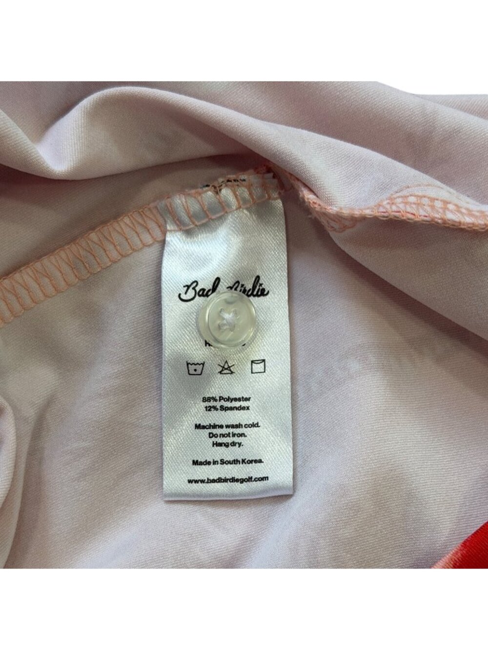 Bad Birdie Mens Size L Ricky Rose Polo Golf Shirt Stretch Tropical Performance - Picture 4 of 6